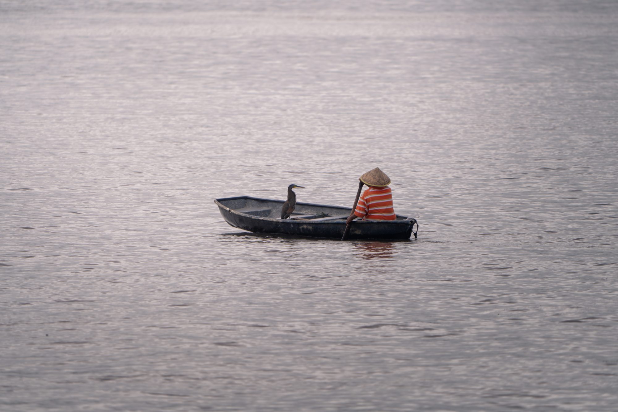 Pêcheur en pirogue, Costa Rica